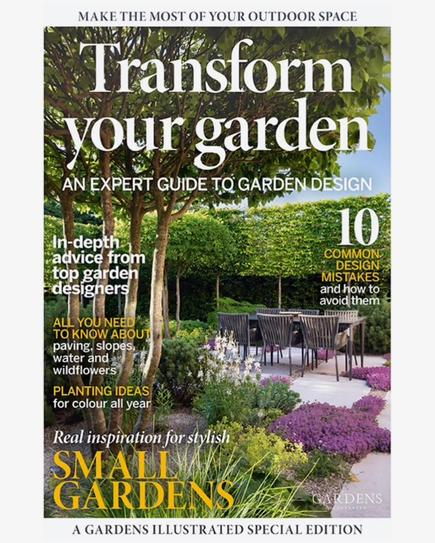 Colm Joseph Suffolk Garden design featured on front page of Gardens Illustrated Garden design Special March 2023
